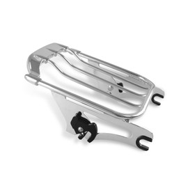 SWESGI Two Up Air Wing Luggage Rack Detachable Mounting Rack Compatible for Harley Davidson Touring 2009-2026 Street Glide Electra Glide Road Glide Road King (Style B Chrome)