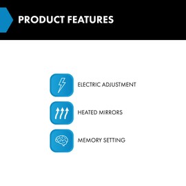 TRQ Driver Side Mirror Assembly Electric Adjustment Heated Memory Black Compatible with 2008-2013 INFINITI G37 2014-2015 Q60 IN1320114