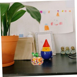 Levemolo Glass Pumpkin Figurine Decorative Pumpkin Ornament for Autumn Decor Little Pumpkin Shower Decorations for Home Desktop and Event Styling