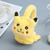 Imported Pikachu Winter Earmuffs - Applique Character Rabbit Fur for Women & Students (Thick, One Size) Yellow 3ea