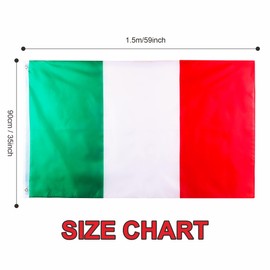 5x3ft Large Italy Flag Italian Flag for Oly 2024 Decorations, Big Italian Flag for Oly Games 2024 Football Sports Events Celebration Parade Bar Garden Outdoor Party Decorations