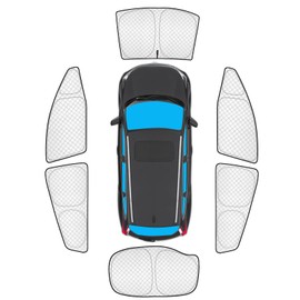 KMF 6pcs Sun Shades for Toyota Prius Hatchback 2016-2022 Accessories (Not for Prius C or V),Full Car Window Covers Sunshade for Windshield Side Rear, UV Block and Privacy Blackout for Camping