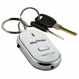 sidiou Group LED Anti-Lost Finder Locator Key Ring and Torch, 2 - White