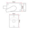 IRONZONE® Polished Chrome Bathroom Toilet Lock Door Indicator Bolt Vacant