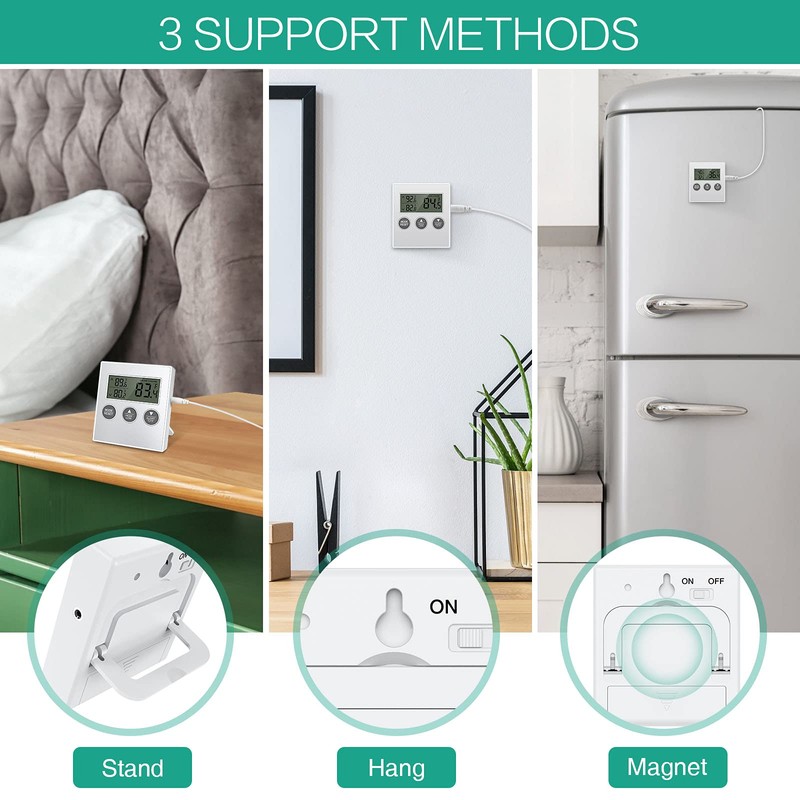 ORIA Refrigerator Thermometer, Digital Fridge Thermometer with High Low Temperature