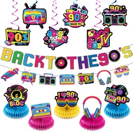 90s Party Decorations Retro 90s Hip Hop Banner (Style 2)