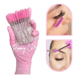 300 Cepillos Glitter Desechable Para Extensión Pestañas Ceja