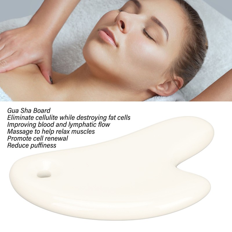 Ceramic Beauty Gua Sha Tool Men Women Face Body Massage