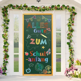 First Day of School Decoration Banner Girls Boy School Introduction Decoration Alles Gute Zum Schulanfang Banner 185 x 90 cm First Day of School Banner for School Child Decoration Garland