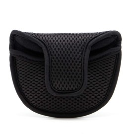 Golf Putter Cover Golf Putter Head Cover, Golf Club Head Cover Mesh Material Putter Head Cover Mallet Compatible Golf Putter Club Head Cover Compatible with Odyssey Putter Head Cover Magic Tape