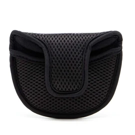 Golf Putter Cover Golf Putter Head Cover, Golf Club Head Cover Mesh Material Putter Head Cover Mallet Compatible Golf Putter Club Head Cover Compatible with Odyssey Putter Head Cover Magic Tape