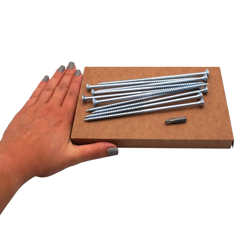 SKIR'CO Pack of 10 Galvanised Steel Wood Screws 6.0 x