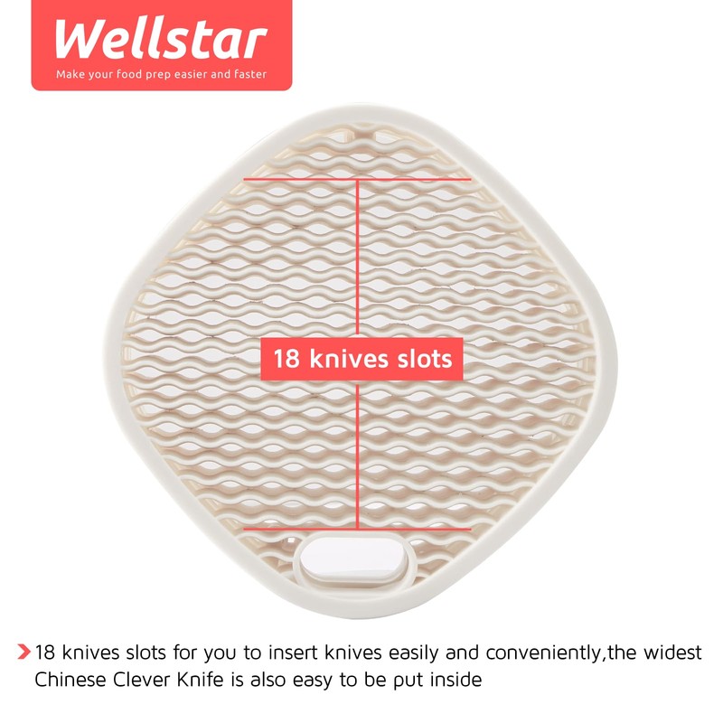 Universal Knife Block Holder for Kitchen, WELLSTAR Knife Stand without