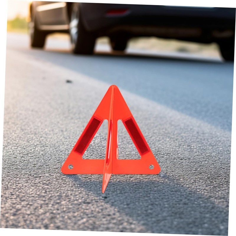GLEAVI 3pcs Vehicle Roadside Safety Kit Reflective Warning Triangles Emergency