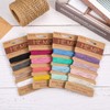 16 Colours Thread Cord Multicoloured Flax, Natural Rope for Crafts