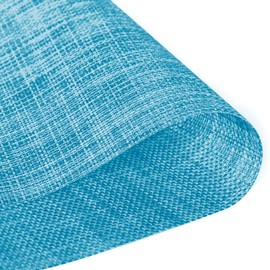 Washable Place Mats Set of 6 PVC Heat Resistant Non-Slip Place Mats for Kitchen Dining Table Hotel 45 x 30 cm (Sky Blue)