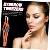 FOMIYES 3sets Quality Eyebrow Tweezers No Crease Hair Removal Kit