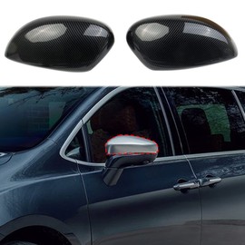 Korlot Carbon Fiber Side Door Mirror Cover Molding Trim for Chrysler Pacifica 2017-2025