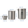 Titanium Tea Pot Cups Set Outdoor Camping Tea Service Lightweight