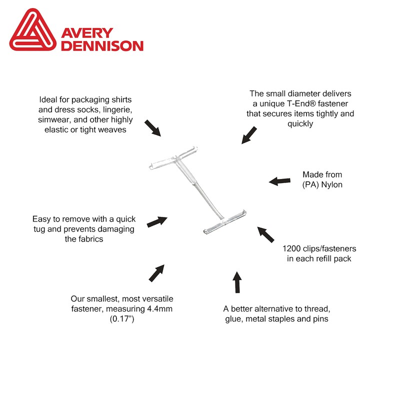 Avery Fasteners 4.4 mm Micro Stitch Fastener Refills, Black