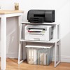Arbuxzuy Printer Stand for Desk, Desktop Printer Shelf, 3 Tier