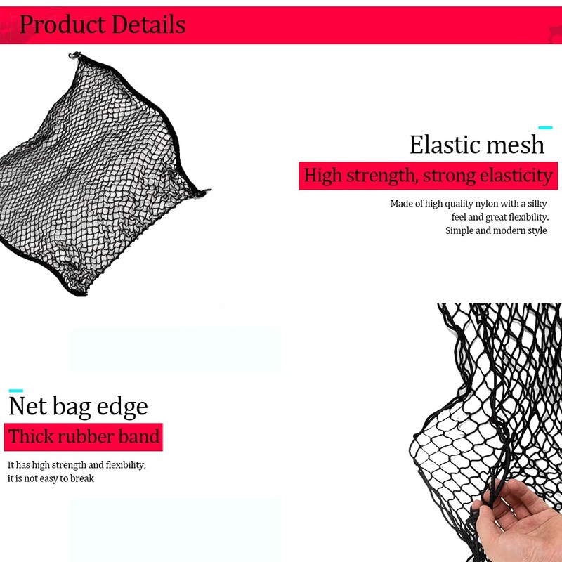 Cargo Net,Organizer Net Heavy Duty,70 x 120 cm Nylon Mesh,Elastic
