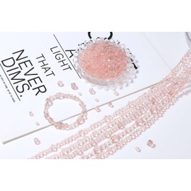 LAIDANLA 800PCS Glass Beads Pink Color Crystal Beads Assorted Crystal Beads with Container Box for DIY Necklace Bracelet Earring Jewelry Making