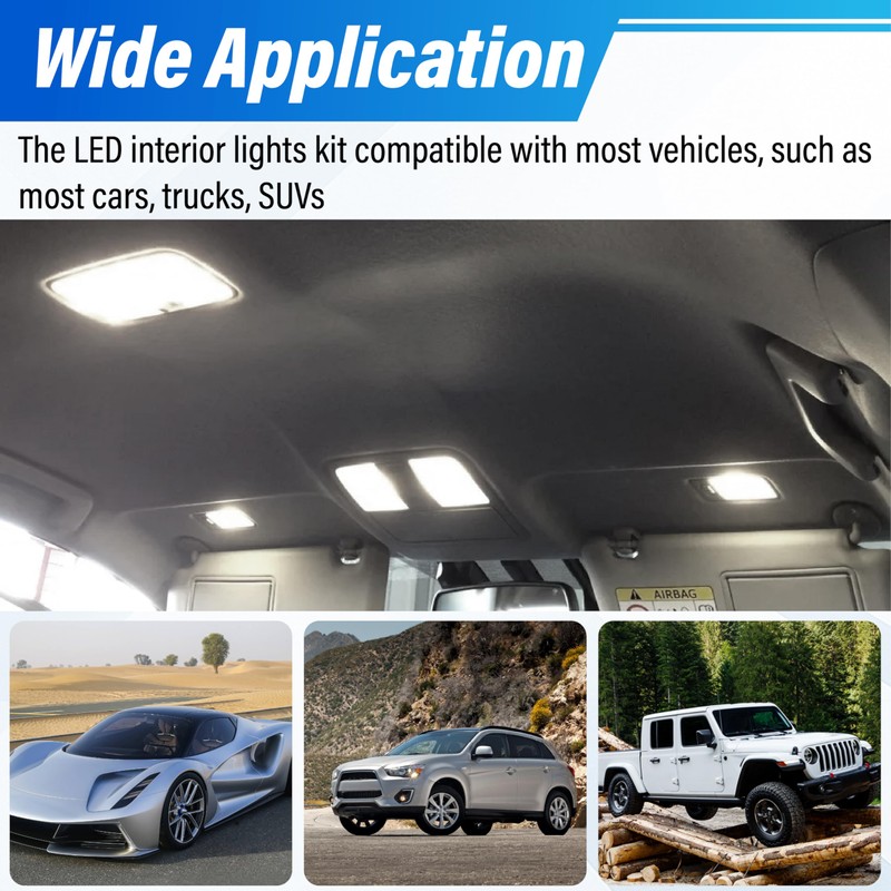 24 PCS LED Interior Car Lights, T10 31mm 41mm LED
