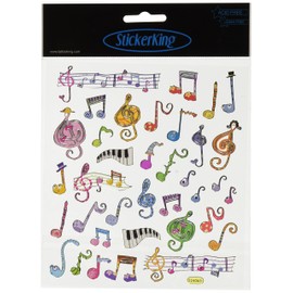 Tattoo King Multicolored Stickers, Music Notes