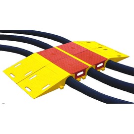 Diamondback UHB4045T Polyurethane Modular Bridge System Tunnel for 4.5" Hose Lines, Yellow, 7.75" Length, 16" Width, 5.5" Height