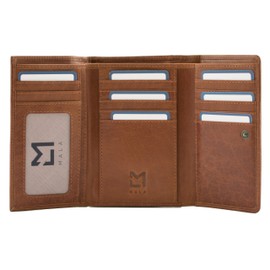 Mala Leather Bloomsbury Tan Tri-fold Purse - 3678 17