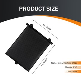 Anyhut 2 PCS Car Side Window Sun Shade 2 Pack, Retractable Roller Sunshade for UV and Sun Glare Protection, Universal Fit for Cars SUVs Trucks, 15x17 Inches (Black)
