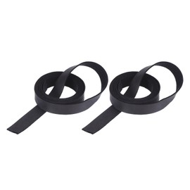 MECCANIXITY Leather Straps Strip Belt 1.5cm(0.6" Width) 100cm(40" Length) Leather Strips String Black for DIY Craft, Jewelry, Key Chains, Pack of 2