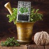 KADAX Signs for herbs, silver metal herb plugs, plant signs,