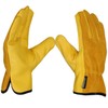 Work Gardening Gloves for Men Women 2 Pairs Leather Gloves