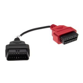 vhbw OBD2 Adapter A2 16Pin-OBD1 auf OBD2 kompatibel mit Fiat Albea, Bravo, Doblo, Ducato, Marea, Multipla, Panda Auto, KFZ
