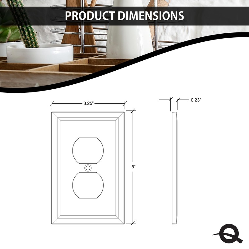Questech Outlet Covers, Single Duplex Wall Plates 1-Gang Switch Plates