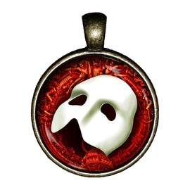 Phantom of The Opera Necklace Broadway Jewelry Gift Pendant Charm