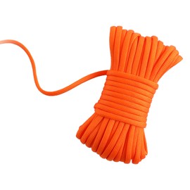 Paracord 110 lb, Tactical Parachute Cord Thickness 5/32Inch, 7-Strand Core para Cord Lanyard, Strong Heavy-Duty Rope for Outdoor Camping Gear Tent Rope Handle Wraps, Orange