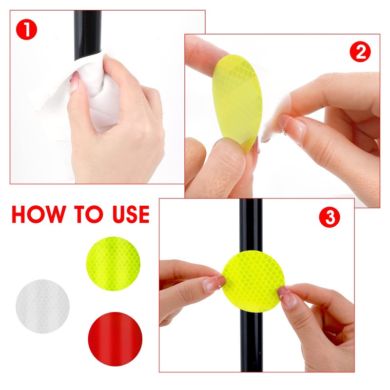 Abeillo 30 Pcs Warning Reflective Stickers Safety Reflective Sticker Night