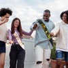 2 Pcs Homecoming King and Queen Sashes With Gold Foil