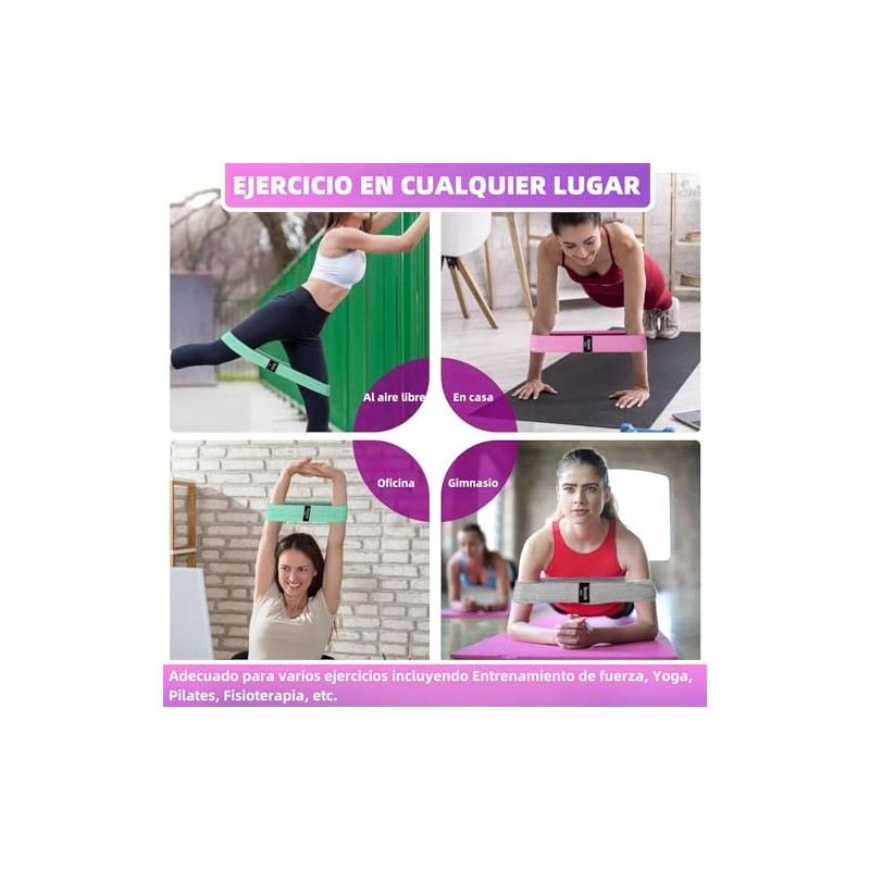 Yostyle Bandas de Resistencia para Ejercicio, 3 Niveles de Ligas