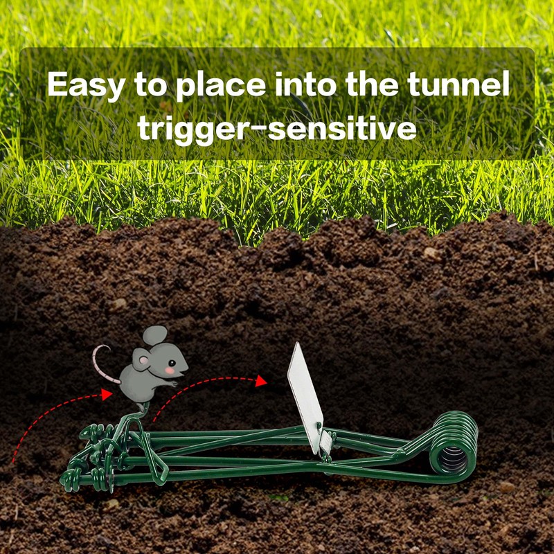 10 Pack Gopher Traps - Reusable Metal Gopher Trap, Easy