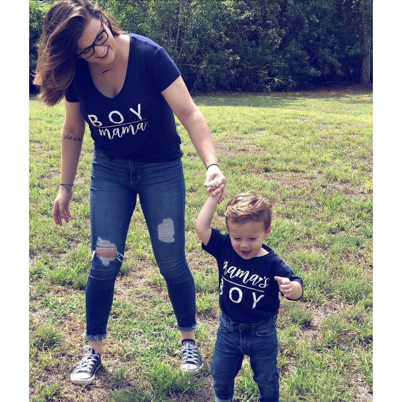 Unique Baby Mamas Boy Mommy and Me - Camisetas para