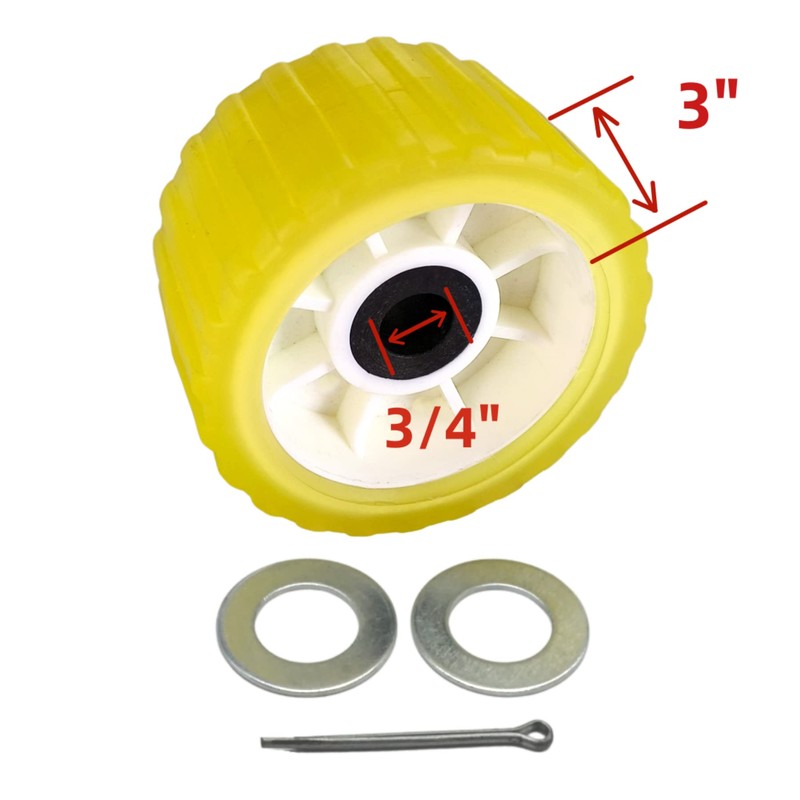 UANOFCN 4 Pcs 5" X 3" Boat Trailer Wobble Rollers