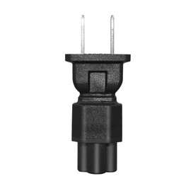 JORINDO NEMA 1-15P to IEC320 C5 AC Power Converter Plug，American Standard 2-pin Plug to C5 3-Hole Power Adapter Plug，US NEMA 1-15P Plug to C5 Jack Converter