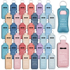 Swiffen 36 Pcs Lipstick Holder Bulk Lipstick Holder Keychain Inspirational Lip Gloss Pouch Portable Holder for Women Graduation Employee Appreciation Gifts (Appreciation)