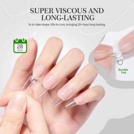 SAVILAND U V LED Nail Lamp – Nail Curing Dryer For XL Extra Long Nail Tips 2*15 ML Multifunction Gel Nail Glue & Innovation U V Nail Light for Nails Extension Home Salon Nail Art