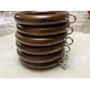 Homeelabador 45mm Wooden Curtain Hanging Ring hooks with Eyes (Brown