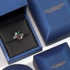 Gem Stone King 925 Sterling Silver Green Nano Emerald Red